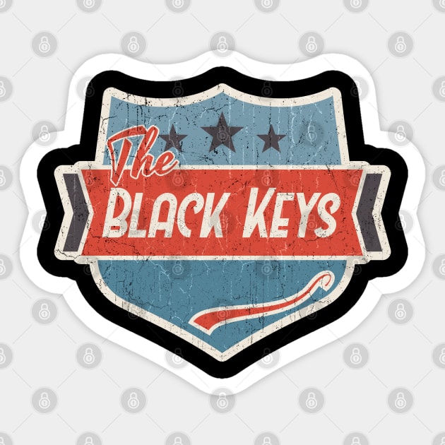 the black keys vintage Sticker by KOKOS PAPA